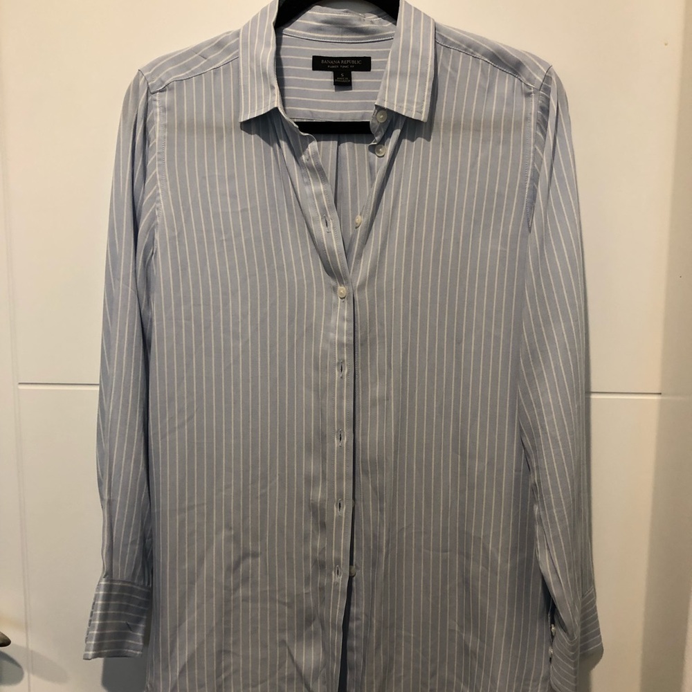 Banana Republic Blue Striped Tunic